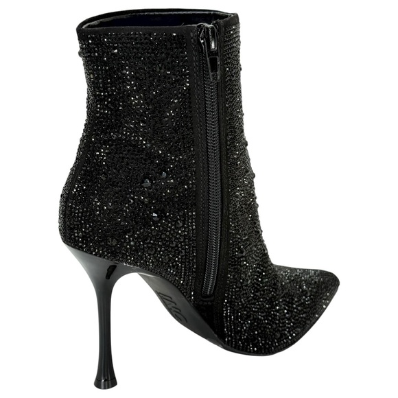 INC Rakima Black Rhinestone Covered Heeled Womens Ankle Boots Size 5M - Picture 7 of 13